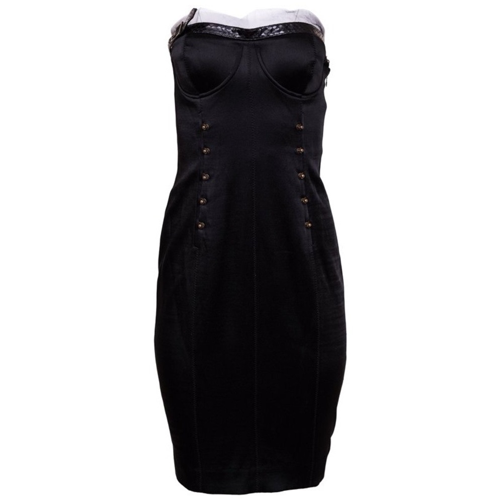Christian Dior S/S 2001 Sleeveless Black Bustier Dress